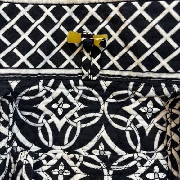 Vera Bradley Toggle Tote LARGE Shoulder Bag NIGHT & DAY 16 x 16 Black & White - Picture 2 of 11